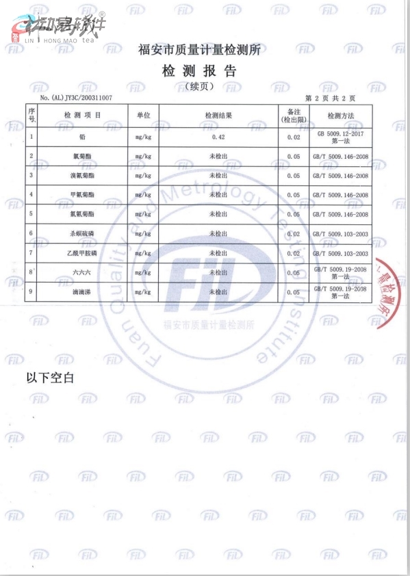 碧螺春绿茶检测报告