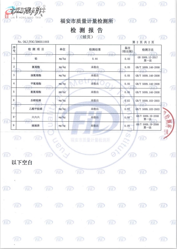 绿茶检测报告